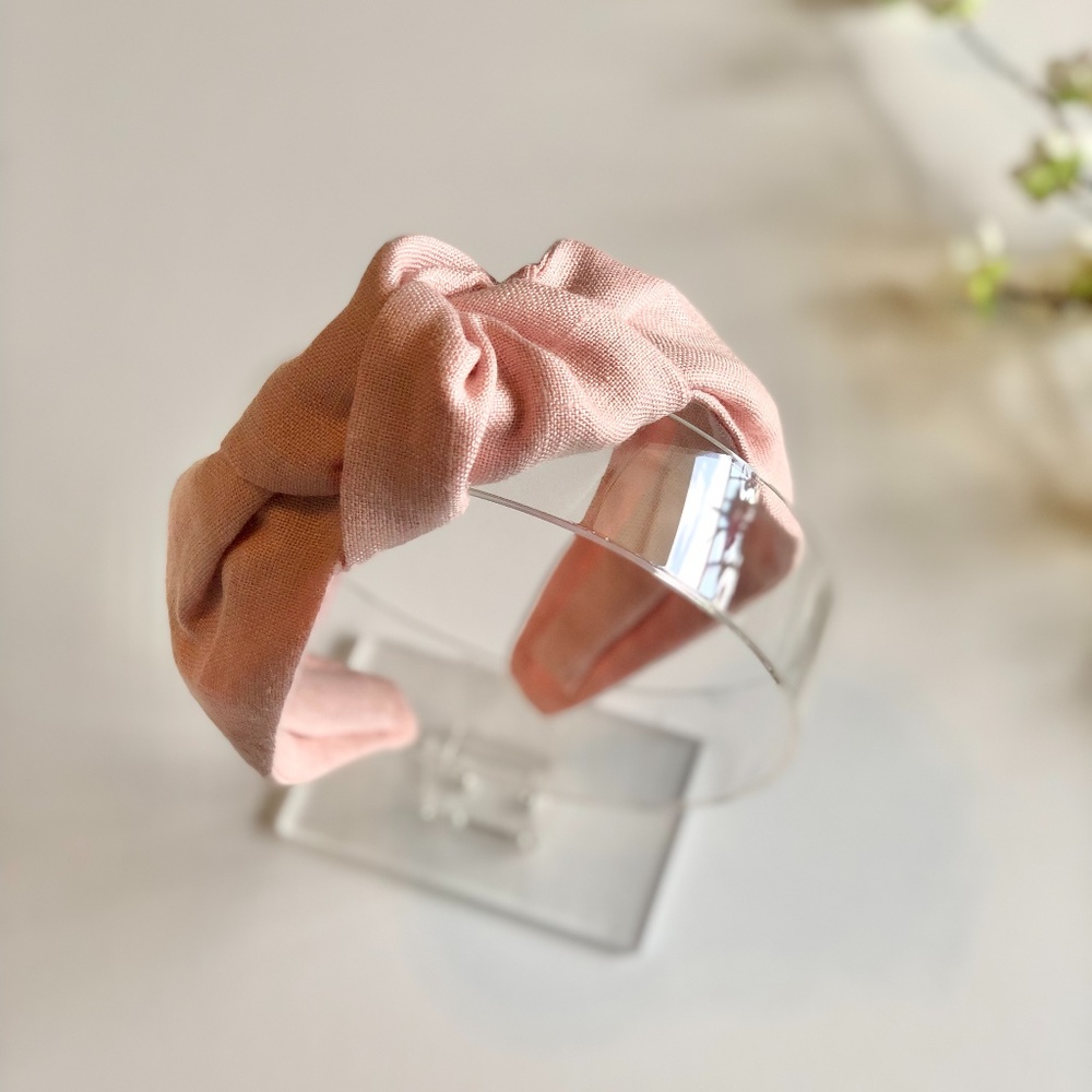 Yobys' Rose Linen Knot Headband | Handmade By Me